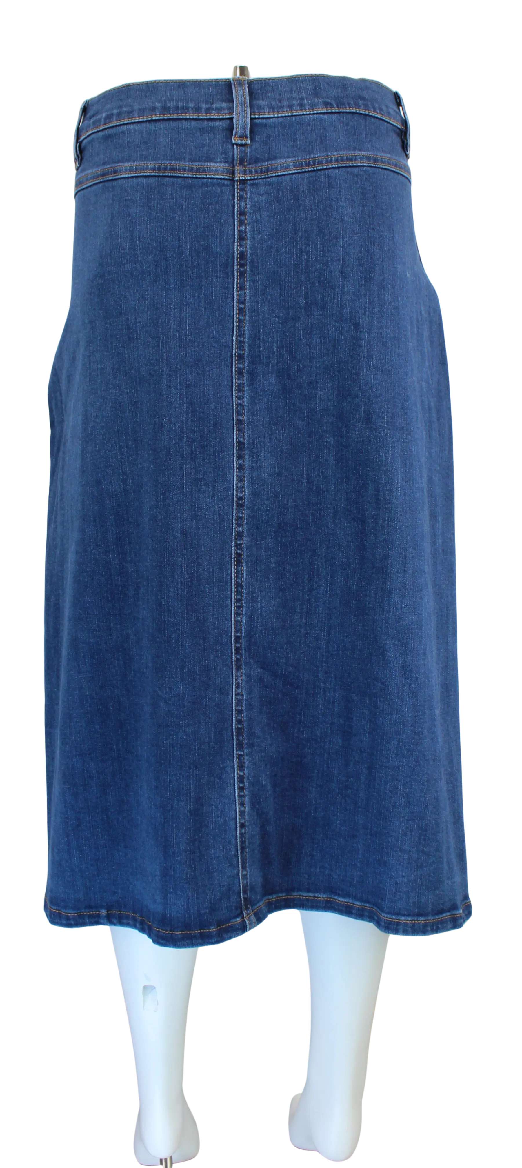 L. Hamrick Betty Denim Skirt – Comfortable Everyday Midi Skirt    L HAMRICK