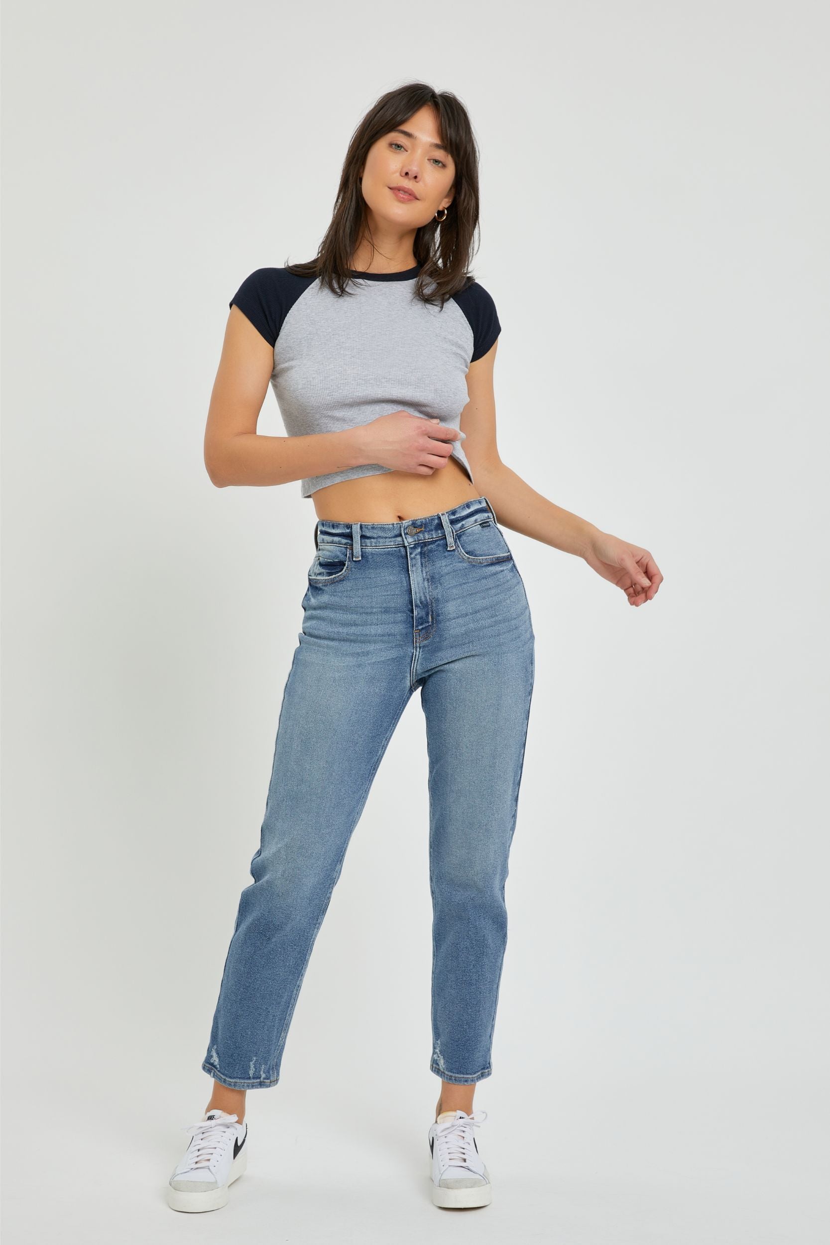 Cropped hot sale mum jeans