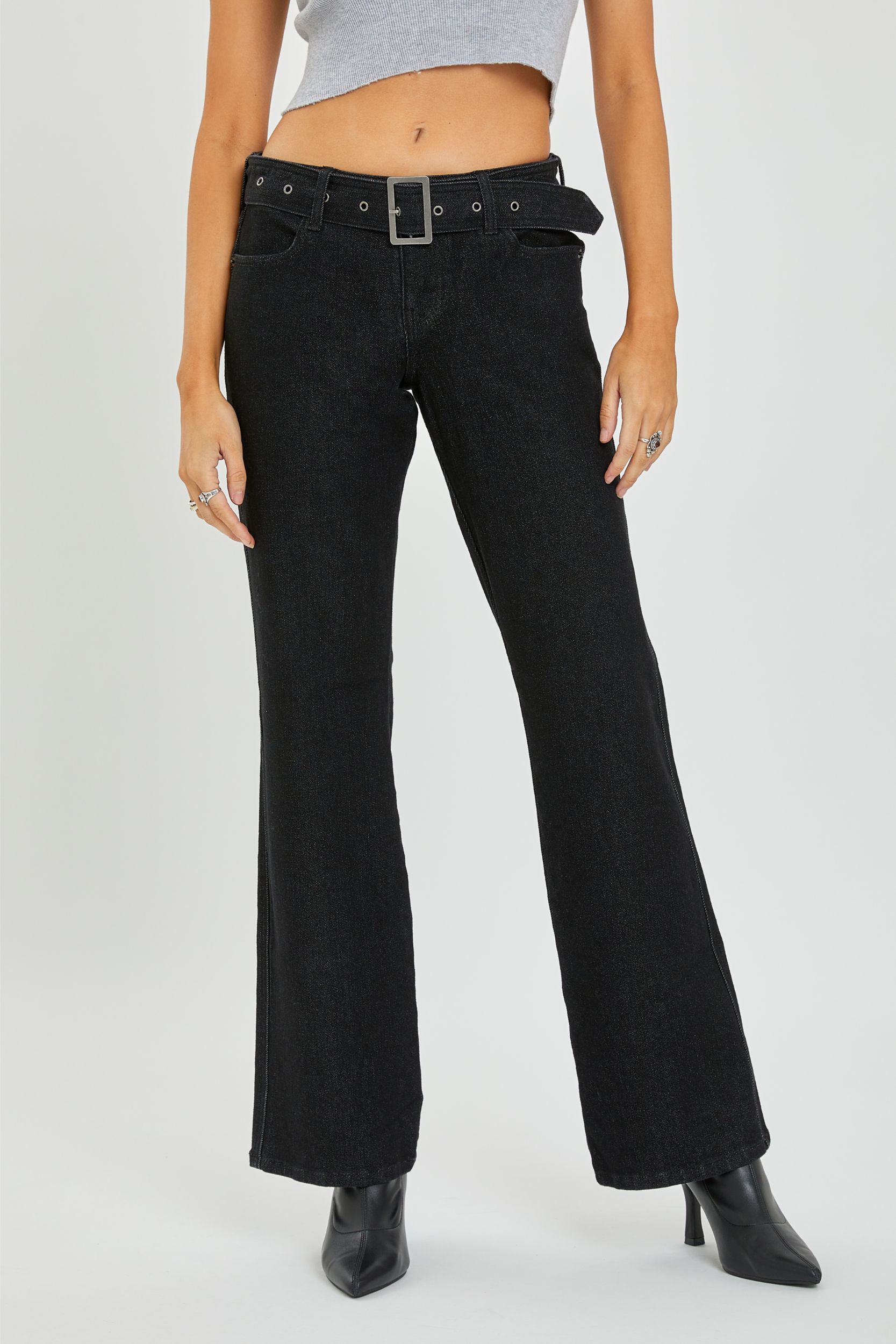 Bella Mid Rise Bootcut Jean with Belt