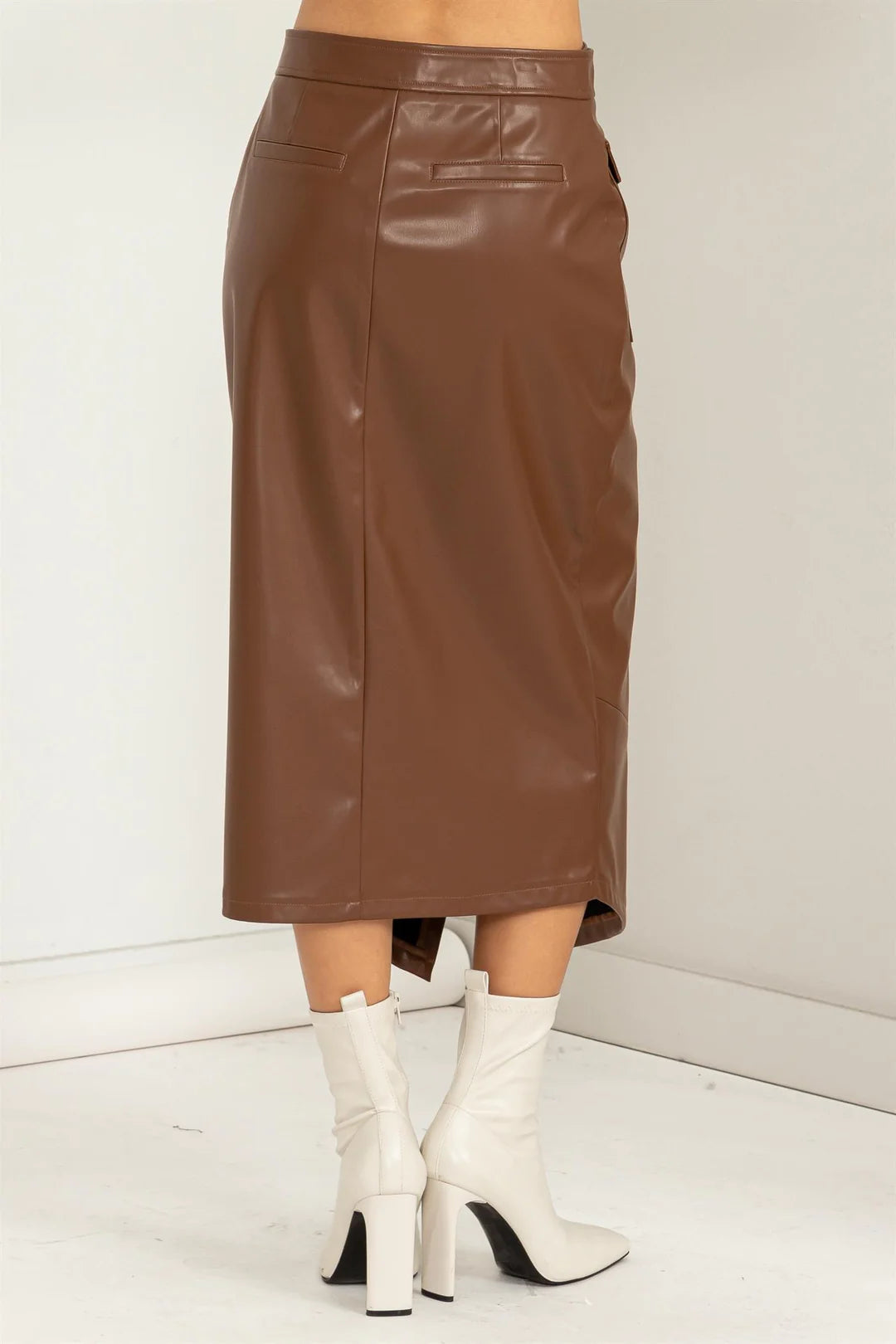 Love Vibes High-Waisted Wrap Midi Skirt