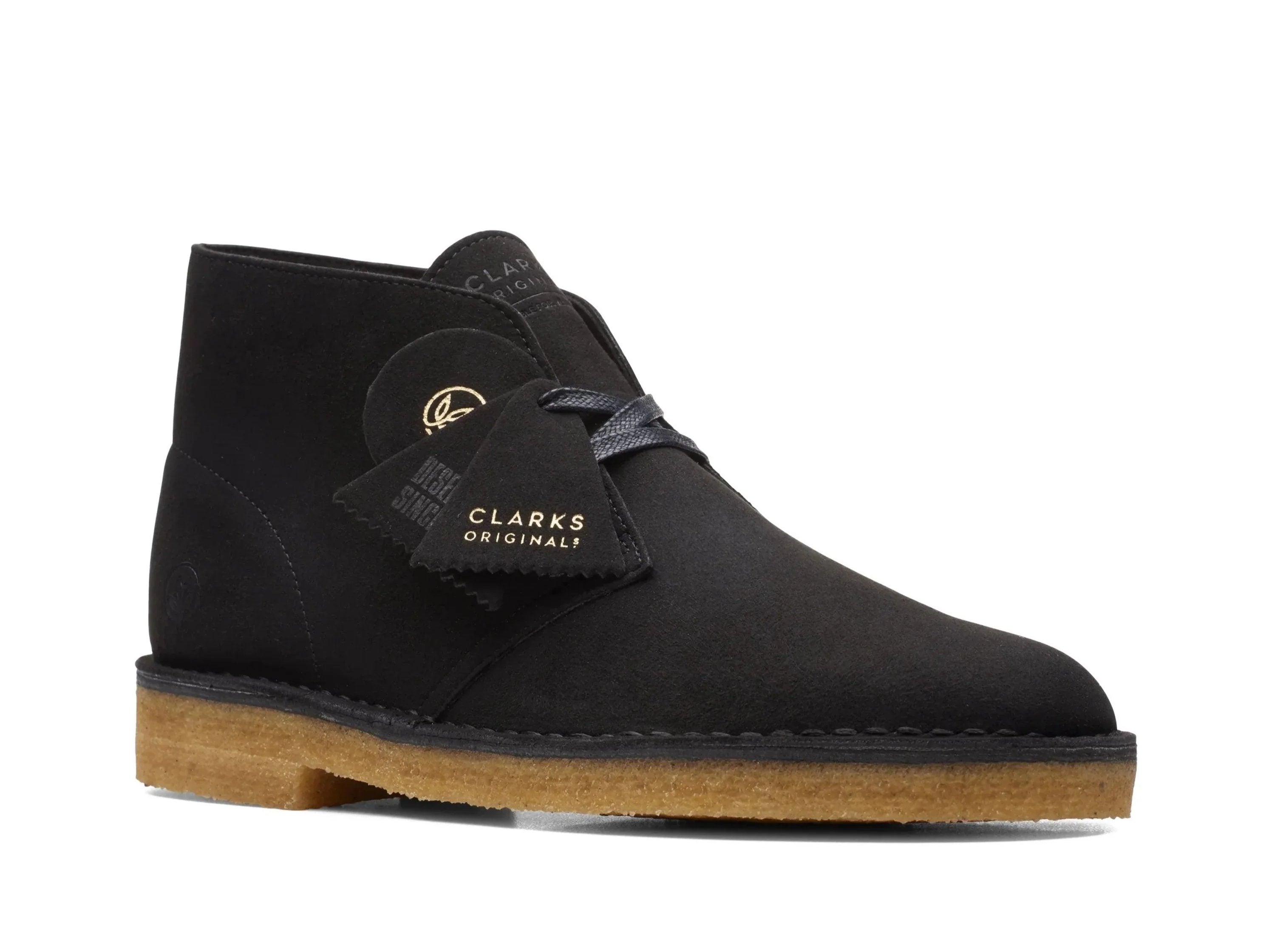 Clarks originals desert boot black fashion suede