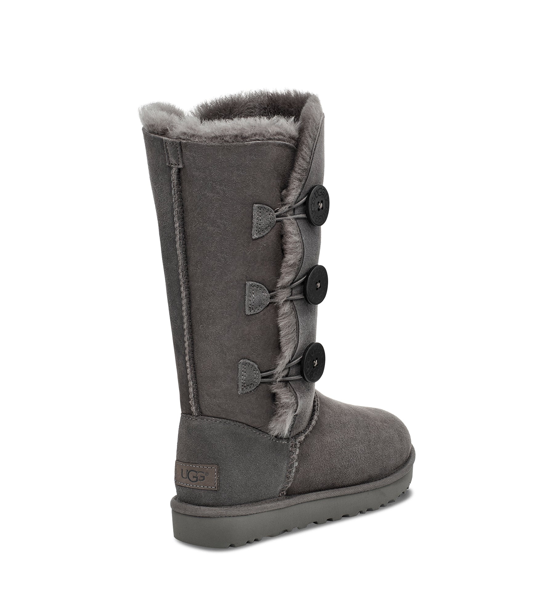 Gray uggs outlet with buttons